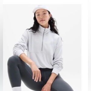 Athleta Seasoft Knit Rib Popover XS Quartz